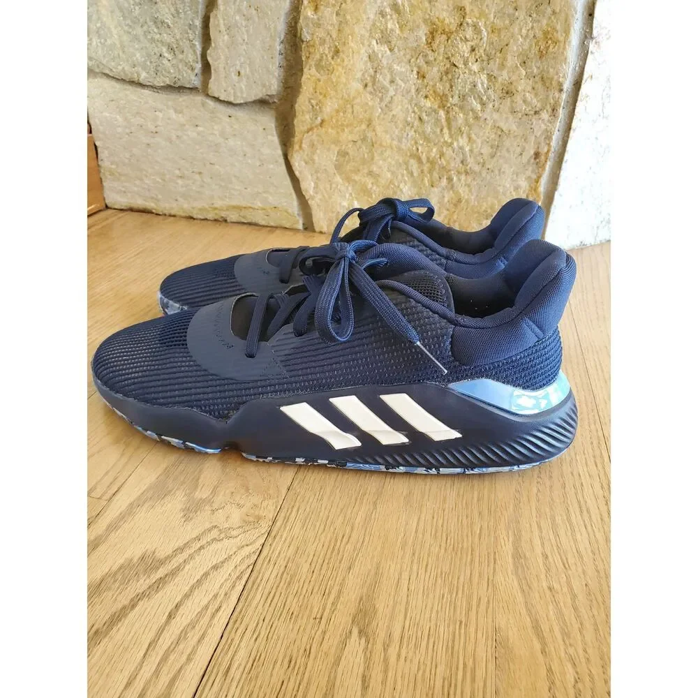 Adidas Mens 14 Pro Bounce 2019 Low Mens Basketball Shoes F97286 Navy/White VGUC